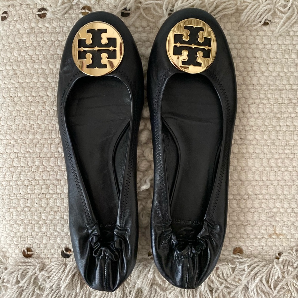 Tory Burch Black Flats